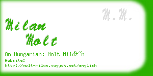 milan molt business card